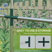 Mini Polytunnel Greenhouse 360 x 120cm for Outdoor Plant Protection by Outsunny