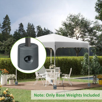 Outsunny HDPE Tent Weights Set of 4, Canopy Weights, Fill with Water or Sand, 48KG Outsunny