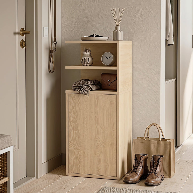 Slim Bedside Tables Set of 2 with Storage for Small Bedrooms