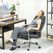 Ergonomic Executive Office Chair with Double Back Cushion and Tilt Function for Home, Charcoal Grey