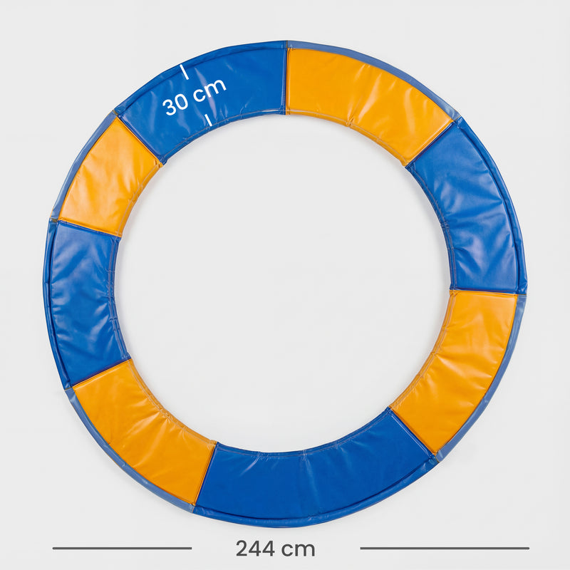 Trampoline Safety Pad for 8ft Round Trampolines Protects Springs and Edges Blue AOSOM