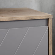 Grey Under Sink Bathroom Cabinet with Adjustable Shelf and Double Doors Floor Standing