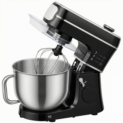 Stand Mixer for Easy Family Baking with Large 6L Bowl and 11 Speeds Black AOSOM