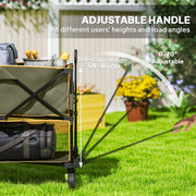 Grey Double Decker Folding Trolley Wagon 200kg Capacity for Camping and Festivals