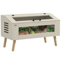 Large 140L Reptile Vivarium Tank with Tempered Glass Ideal for Snakes and Lizards, Black