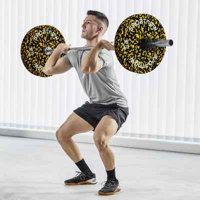 Pair of 15KG Olympic Weight Plates with 5cm Holes Ideal for Strength Training Black AOSOM