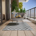 Grey and White Reversible Outdoor Rug 1.2 x 1.8m Waterproof Plastic Mat for Garden Camping Beach by Outsunny