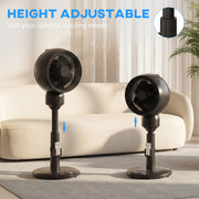 Electric Air Circulator Fan with Remote Control and Timer for Bedroom or Office Black AOSOM