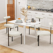 White Wooden Folding Dining Table Drop Leaf Space-Saving Table for 2-4 People by HOMCOM