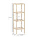 Four Tier Bamboo Bathroom Storage Shelf Natural Finish by HOMCOM