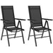 Set of 2 Folding Aluminium Camping Chairs with Breathable Mesh Back and Armrests by Outsunny