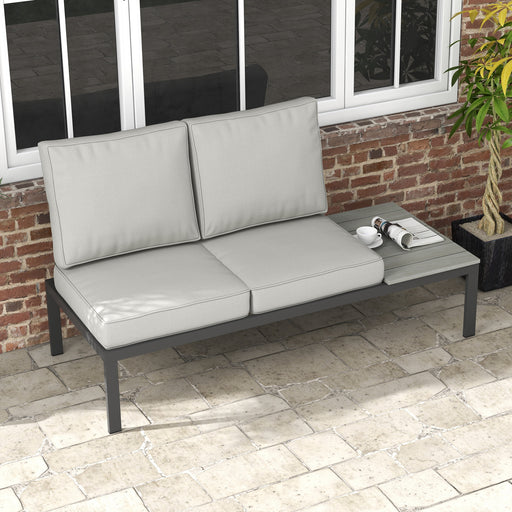 Light Grey 2 Seater Garden Chair Cushions Set for Indoor or Outdoor Comfort