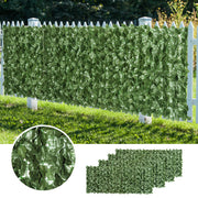 Dark Green 4 Piece Artificial Leaf Hedge Screen For Garden Privacy And Outdoor Decor