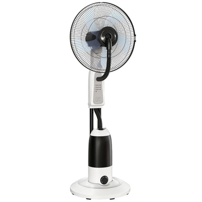 Standing Fan with Misting System for Cool and Comfortable Home Use White AOSOM