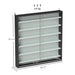 Black and White 7 Tier Wall Display Cabinet with Glass Doors and Adjustable Shelves by HOMCOM