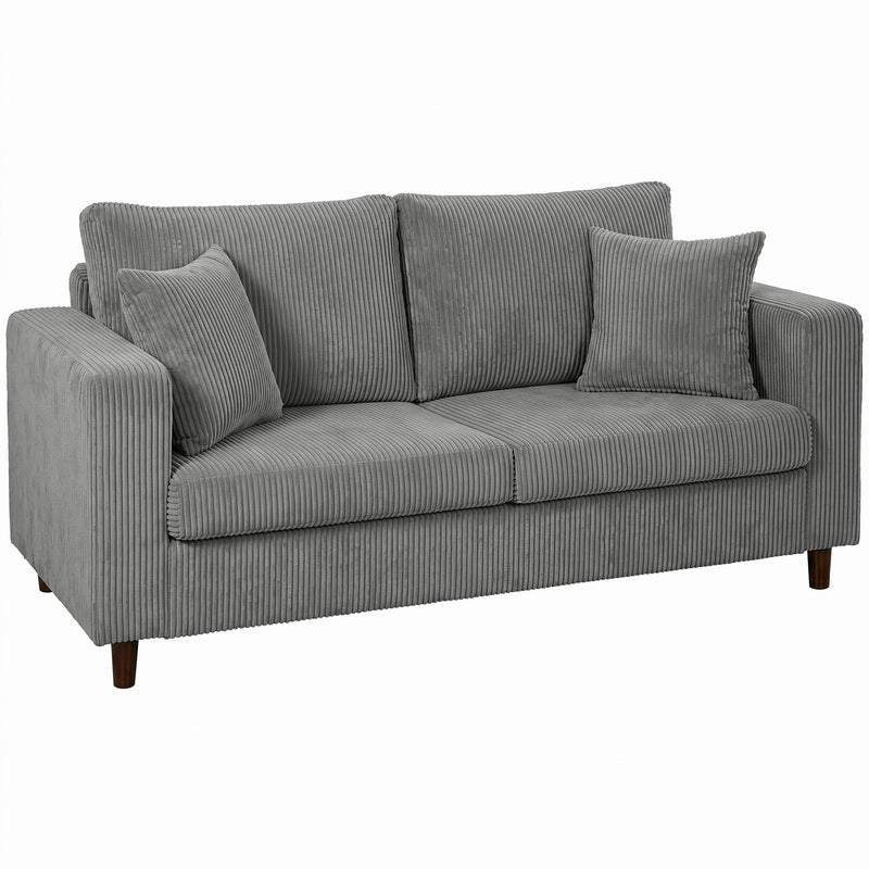 2 Seater Extra Wide Loveseat Sofa With Deep Corduroy Seat For Spacious Relaxing