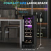Black Dual Zone Wine Fridge 16 Bottle Capacity 5-18℃ by HOMCOM