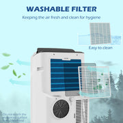 12000 BTU Mobile Air Conditioner with App Control for Home or Office Use White