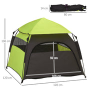 Green Pop Up Dog Tent with Water-Resistant Oxford and Carry Bag for Extra Large Dogs by PawHut
