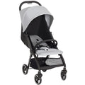 Lightweight Travel Stroller Compact Pushchair with Recline Canopy and Storage Basket Light Grey AOSOM