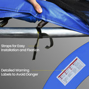 Trampoline Safety Pad for 8ft Round Trampolines Protects Springs and Edges Blue AOSOM