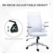 White Mesh Swivel Office Chair with Lumbar Support Ergonomic Design by Vinsetto