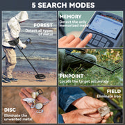 Metal Detector for Adults and Beginners with Waterproof Coil and LCD Display by Outsunny AOSOM