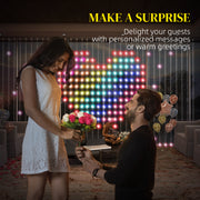 LED Curtain Fairy Lights 3x3m with Remote App Control 400 RGBIC Colour Changing by HOMCOM