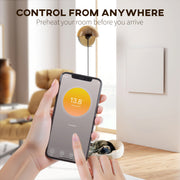 Wall Mounted Smart Electric Heater 520W with Far Infrared Heating for Home Use White