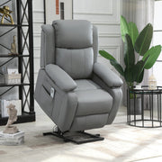 Electric Riser Recliner Chair Grey - lifted position in living room