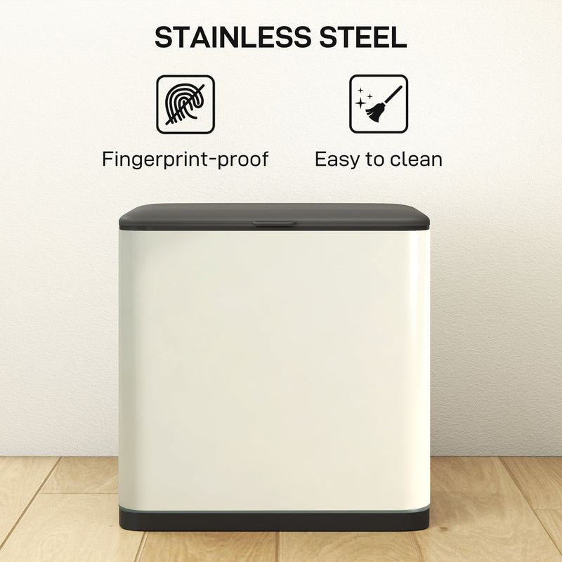 8L Hanging Kitchen Bin with Lid and Removable Inner Bucket for Cabinet or Under Sink, Grey