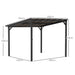 3 x 3m Metal Pergola with UPF 50+ Waterproof Polycarbonate Roof Wall-Mounted or Freestanding by Outsunny