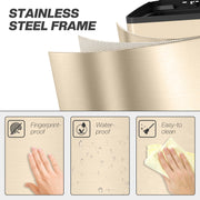 40L Dual Compartment Stainless Steel Recycling Bin with Deodorisers Gold Tone by Homcom