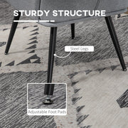 Linen Armchair with Footstool for Living Room or Bedroom Comfort and Support Light Grey