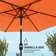 Tilting Garden Parasol with Adjustable UPF30+ Shade For Patio or Lawn Outsunny
