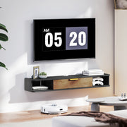 Charcoal Grey 120 cm Floating TV Stand with Hidden Storage Shelves by Outsunny