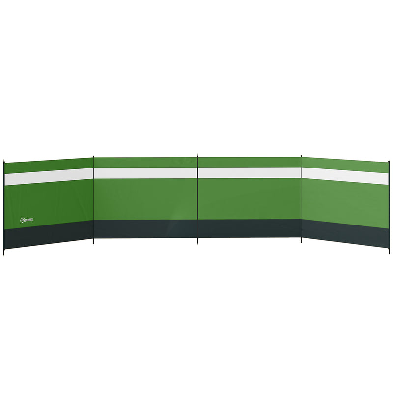 Beach Windbreaker for Family Shelter with Transparent Panel and Carry Bag Army Green