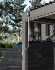 Luxe 3x3m louvred roof pergola with solar lighting and voice control
