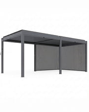 Luxe 6x3m louvred roof pergola with solar lighting and voice control