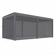 Luxe 6x3m louvred roof pergola with solar lighting and voice control