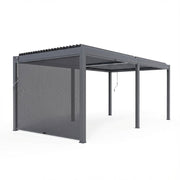 Luxe 6x3m louvred roof pergola with solar lighting and voice control