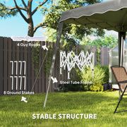 Small Grey Pop Up Gazebo Waterproof UV-Resistant Canopy by Outsunny