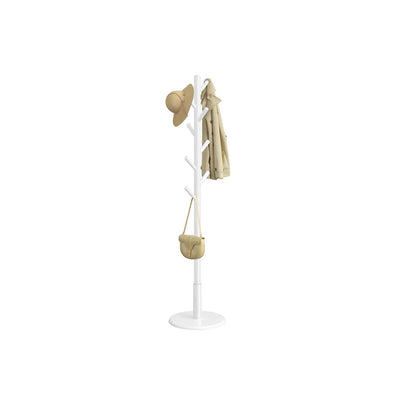 Solid Wood Coat Stand with 8 Hooks for Hallway and Entryway Storage by Vasagle