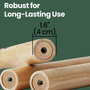 Solid Wood Freestanding Coat Rack with 8 Hooks and Adjustable Height Options by Vasagle