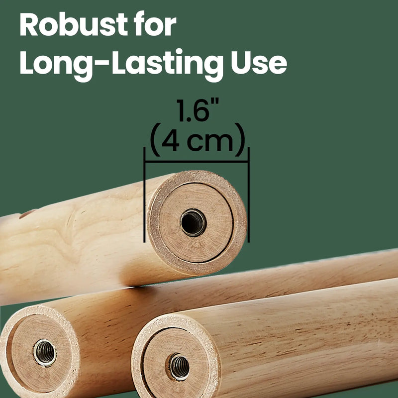 Solid Wood Freestanding Coat Rack with 8 Hooks and Adjustable Height Options by Vasagle