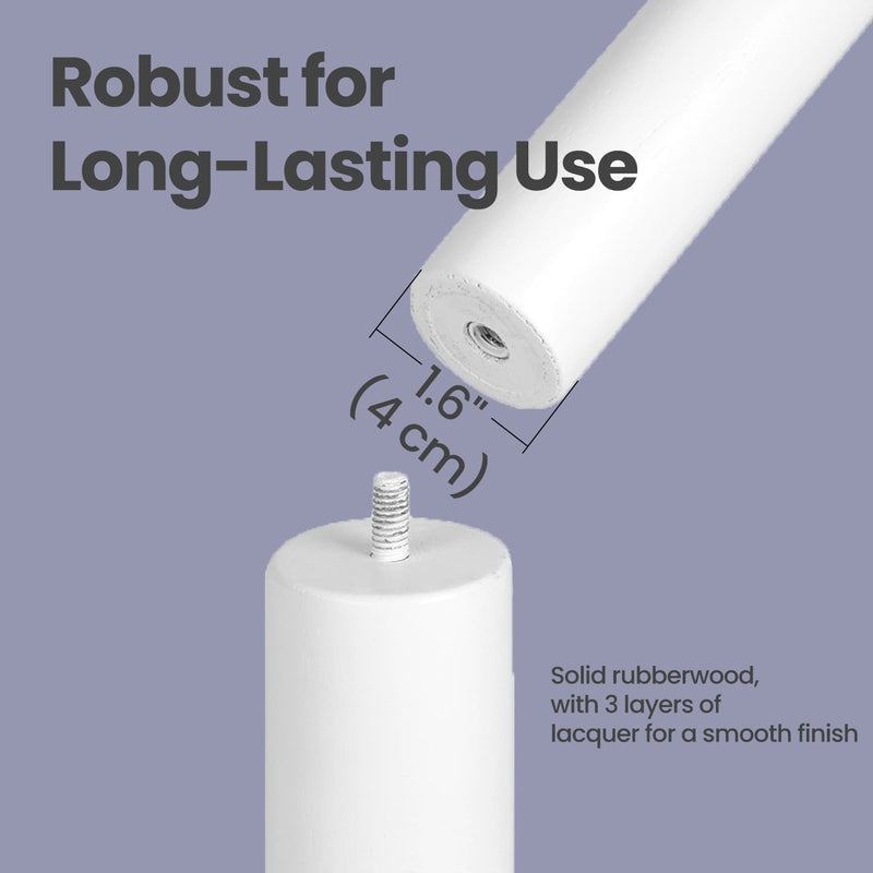 Solid Wood Freestanding Coat Rack with 8 Hooks and Adjustable Height by Vasagle