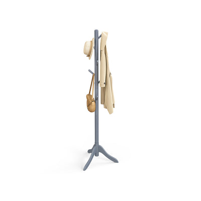 Solid Wood Coat Stand with 8 Hooks and Adjustable Height for Hallway or Bedroom by Vasagle