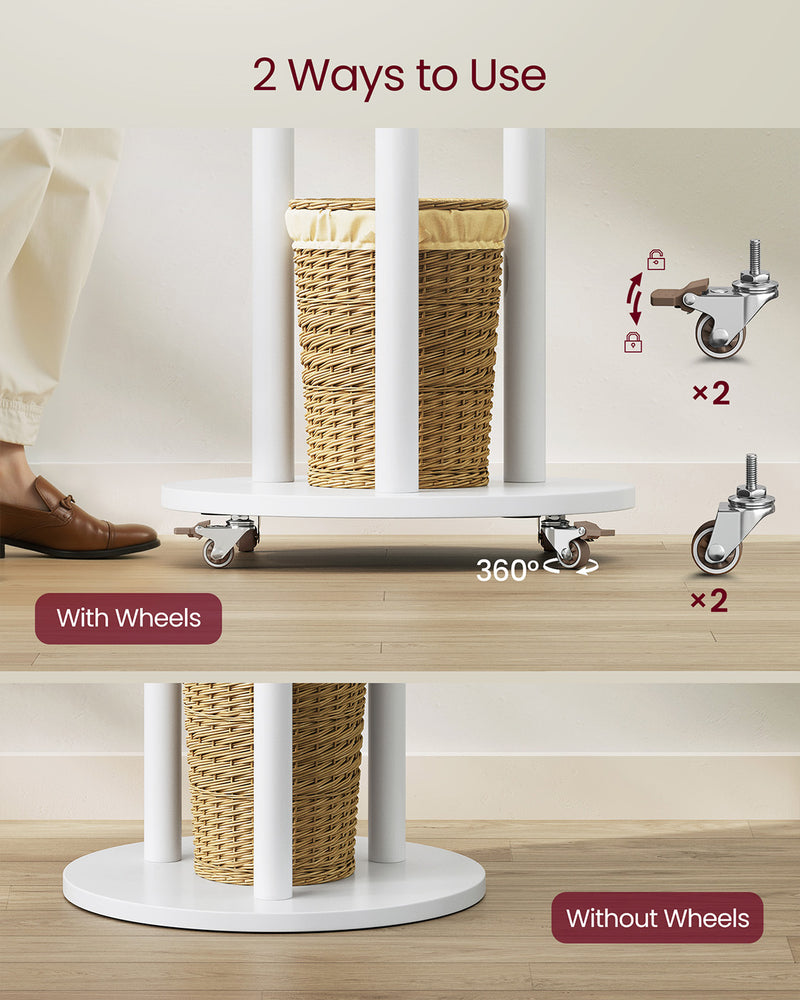 Freestanding Coat Rack Stand with Storage Shelves and Hooks for Hallway by Vasagle