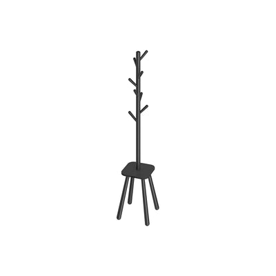 Tall Ink Black Coat Rack Stand with Hooks for Hallway and Entryway by Songmics
