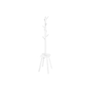 Tall White Coat Rack Stand with Hooks for Entryway or Hallway Storage by Songmics
